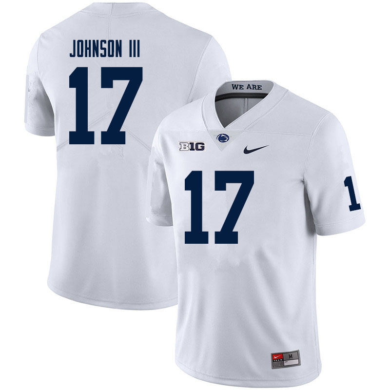 NCAA Nike Men's Penn State Nittany Lions Joseph Johnson III #17 College Football Authentic White Stitched Jersey CJG7898LX